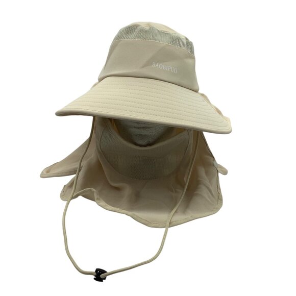 Baobipuo Uv Protection Outdoor Safari Sun Hat With Neck Flap & Mesh Panels - Picture 1 of 5